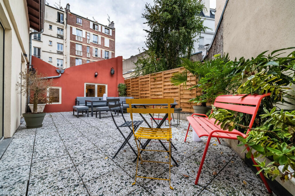 Terrasse de l'école de graphisme Garti à Paris.